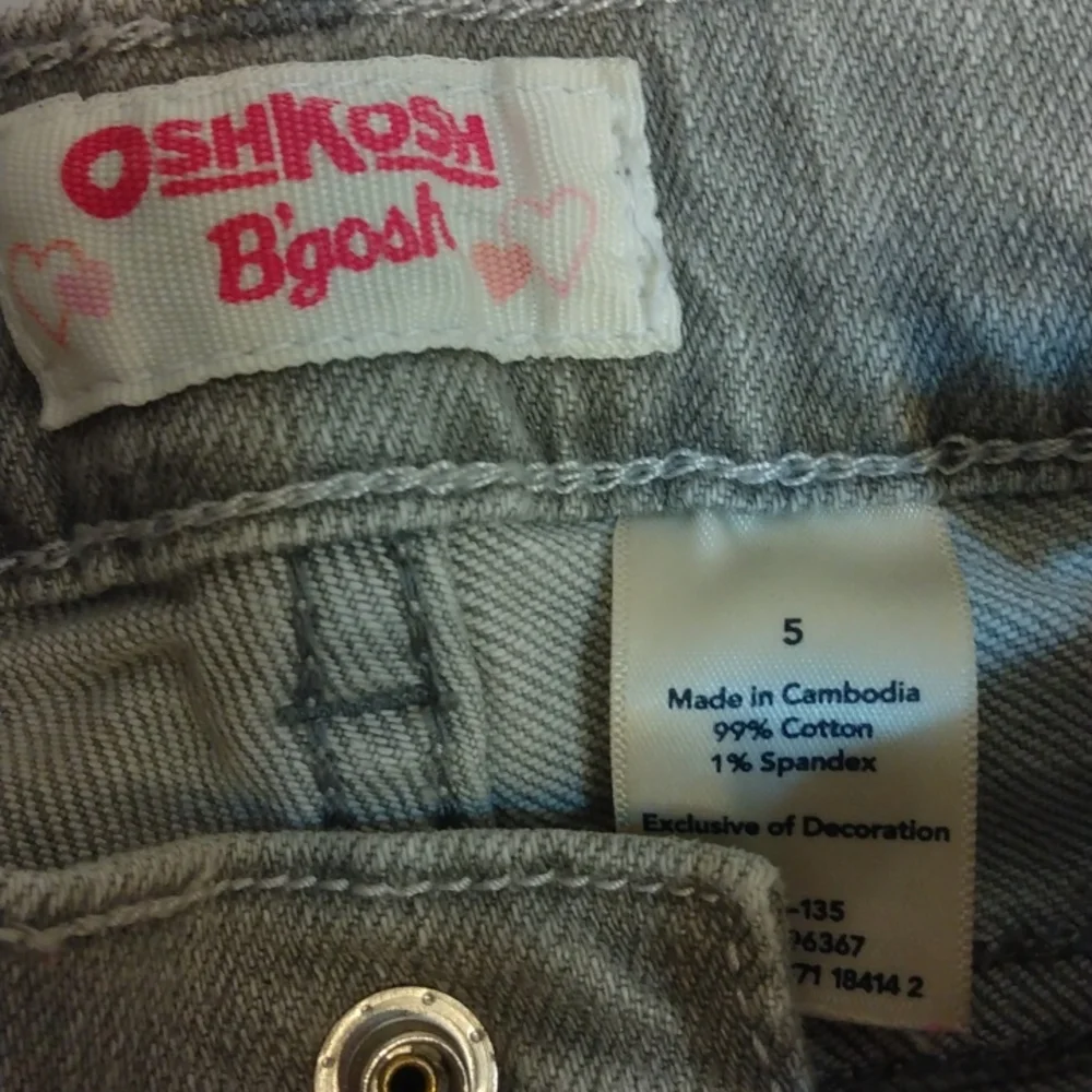 OshKosh B'gosh size 5 girls pants grey and a little bit of pink